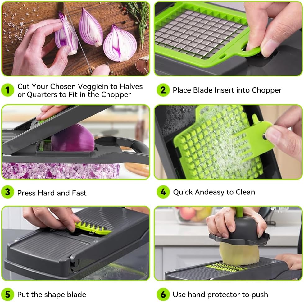 π₯ 16-in-1 Multi-Function Veggie Slicer β¨
