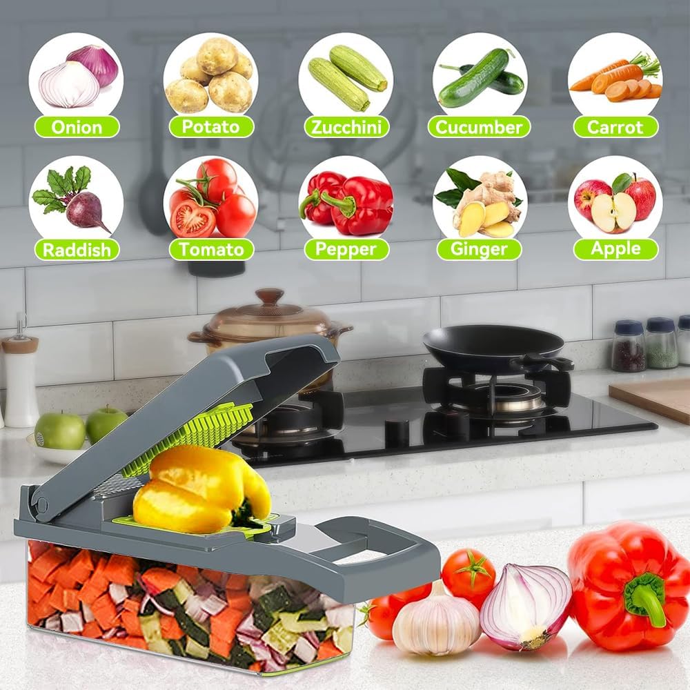 π₯ 16-in-1 Multi-Function Veggie Slicer β¨