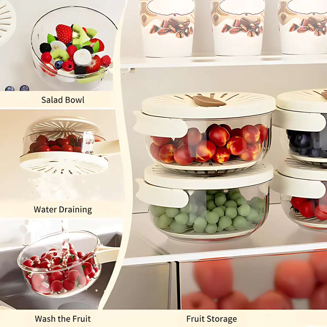 π₯ 3-in-1 Fruit & Vegetable Drain Basket β¨