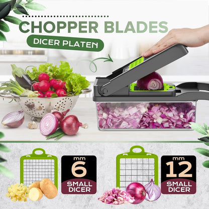 🔥 16-in-1 Multi-Function Veggie Slicer ✨