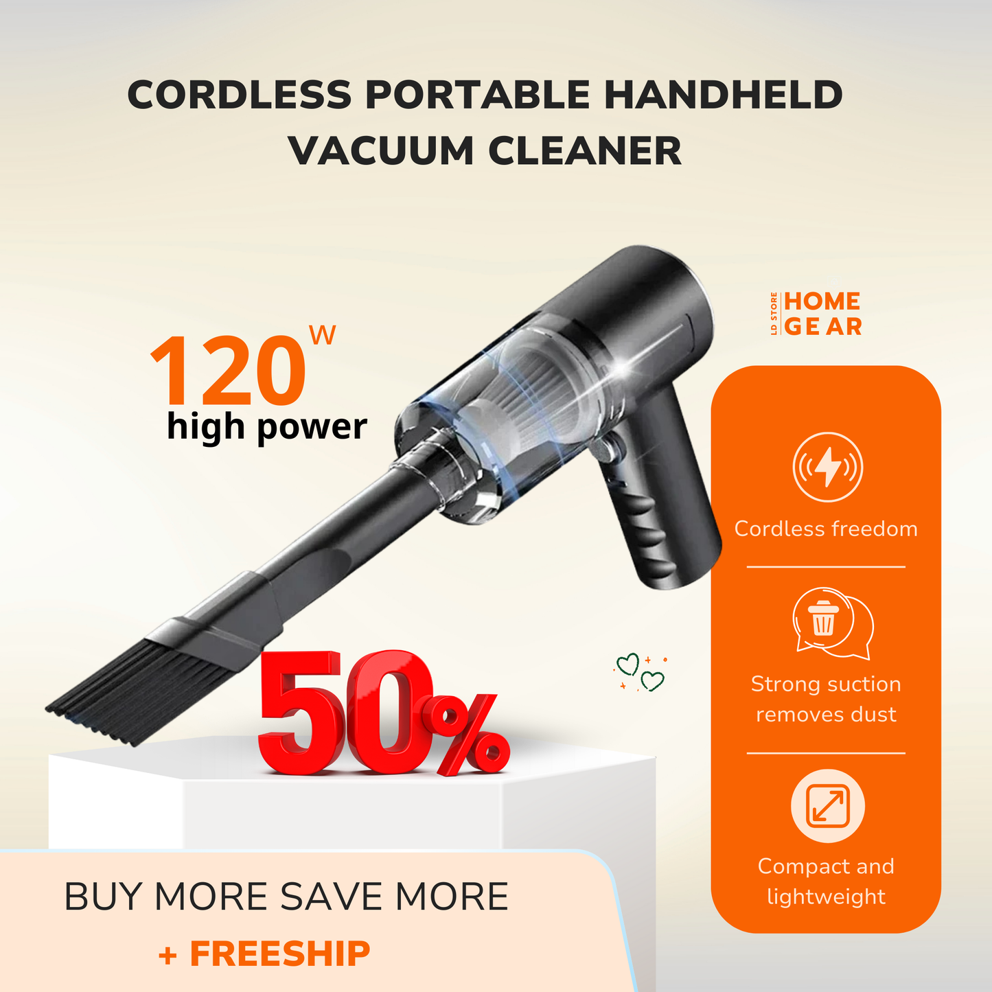 Cordless Portable Handheld Vacuum Cleaner
