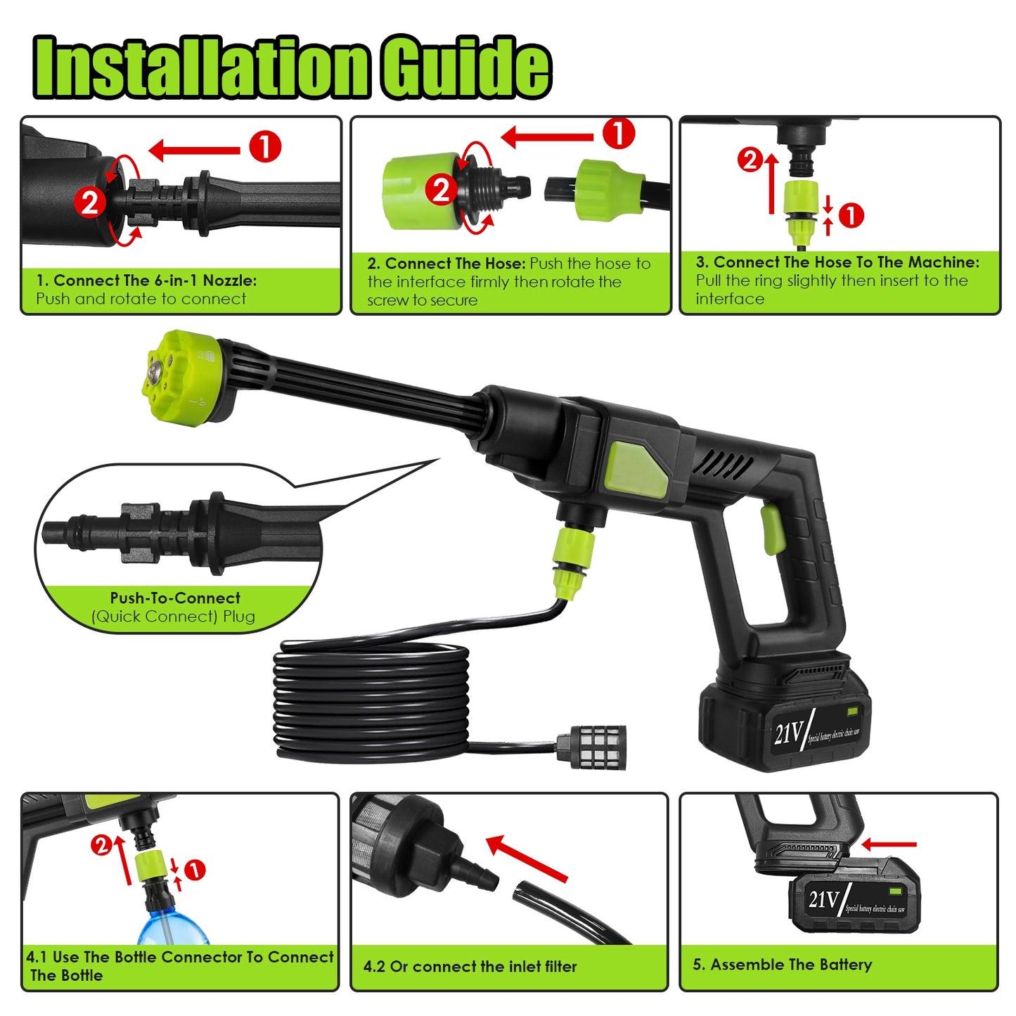 🔥 Rechargeable Cordless Pressure Washer ✨