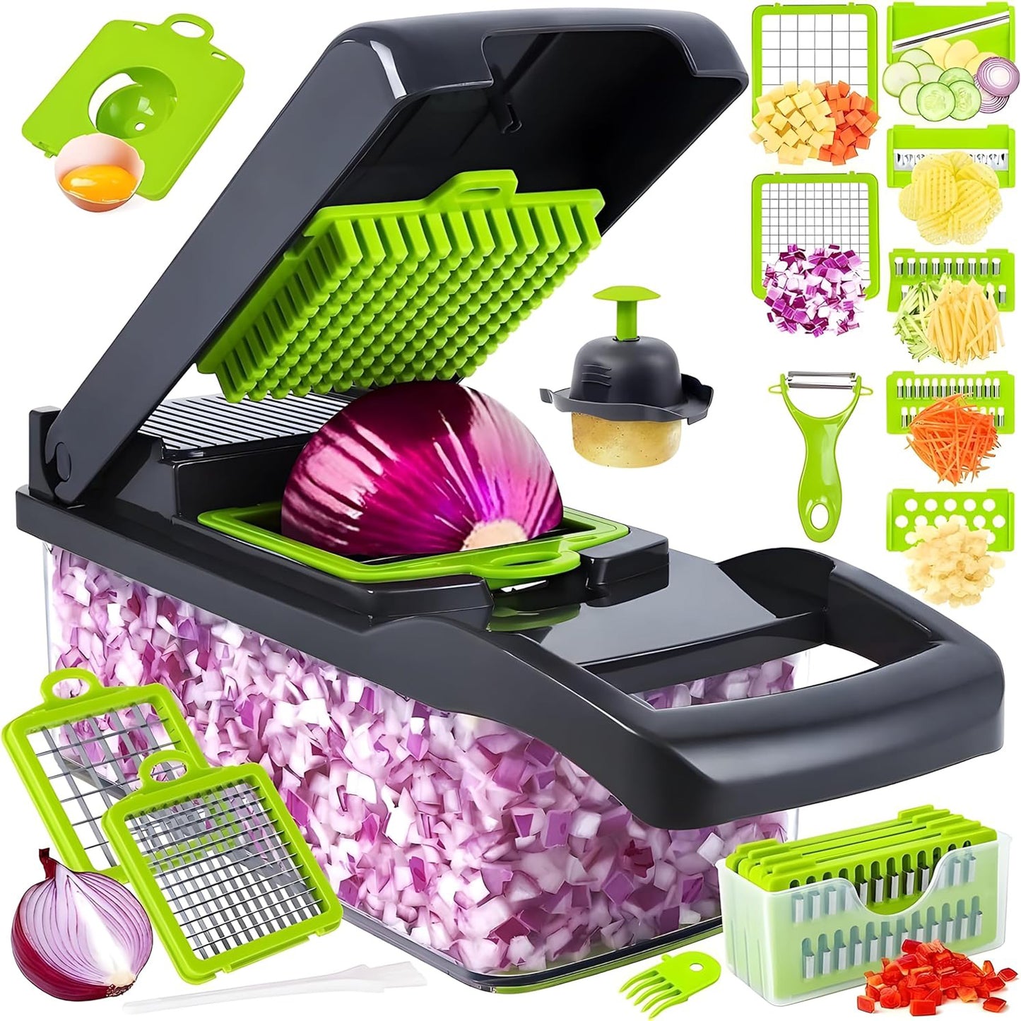 🔥 16-in-1 Multi-Function Veggie Slicer ✨