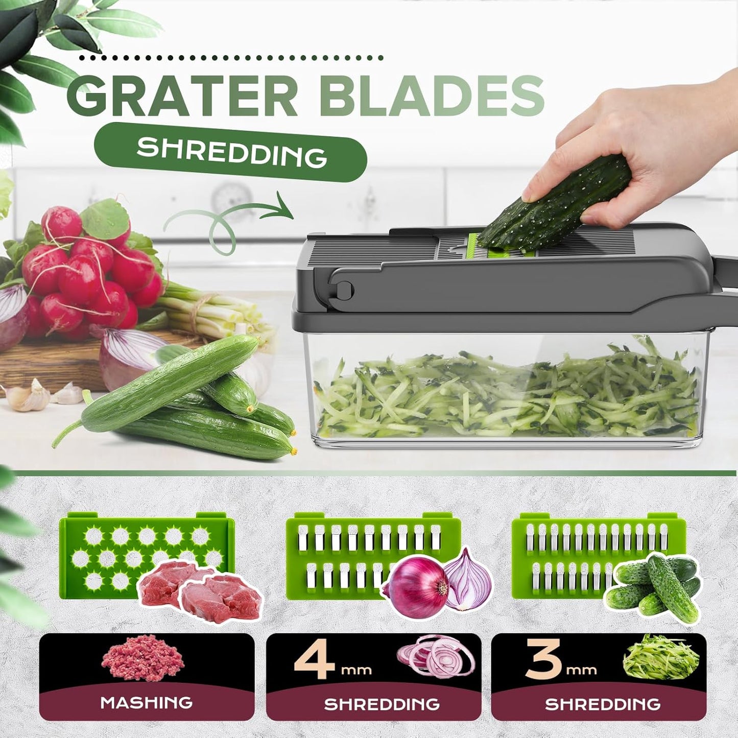 🔥 16-in-1 Multi-Function Veggie Slicer ✨