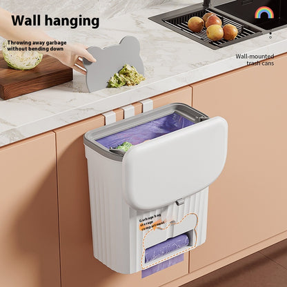 🔥 Wall-Mounted Trash Bin with Lid ✨