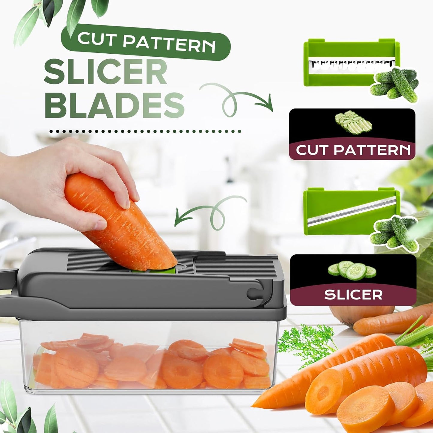 🔥 16-in-1 Multi-Function Veggie Slicer ✨