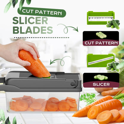 🔥 16-in-1 Multi-Function Veggie Slicer ✨