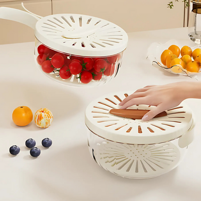 🔥 3-in-1 Fruit & Vegetable Drain Basket ✨