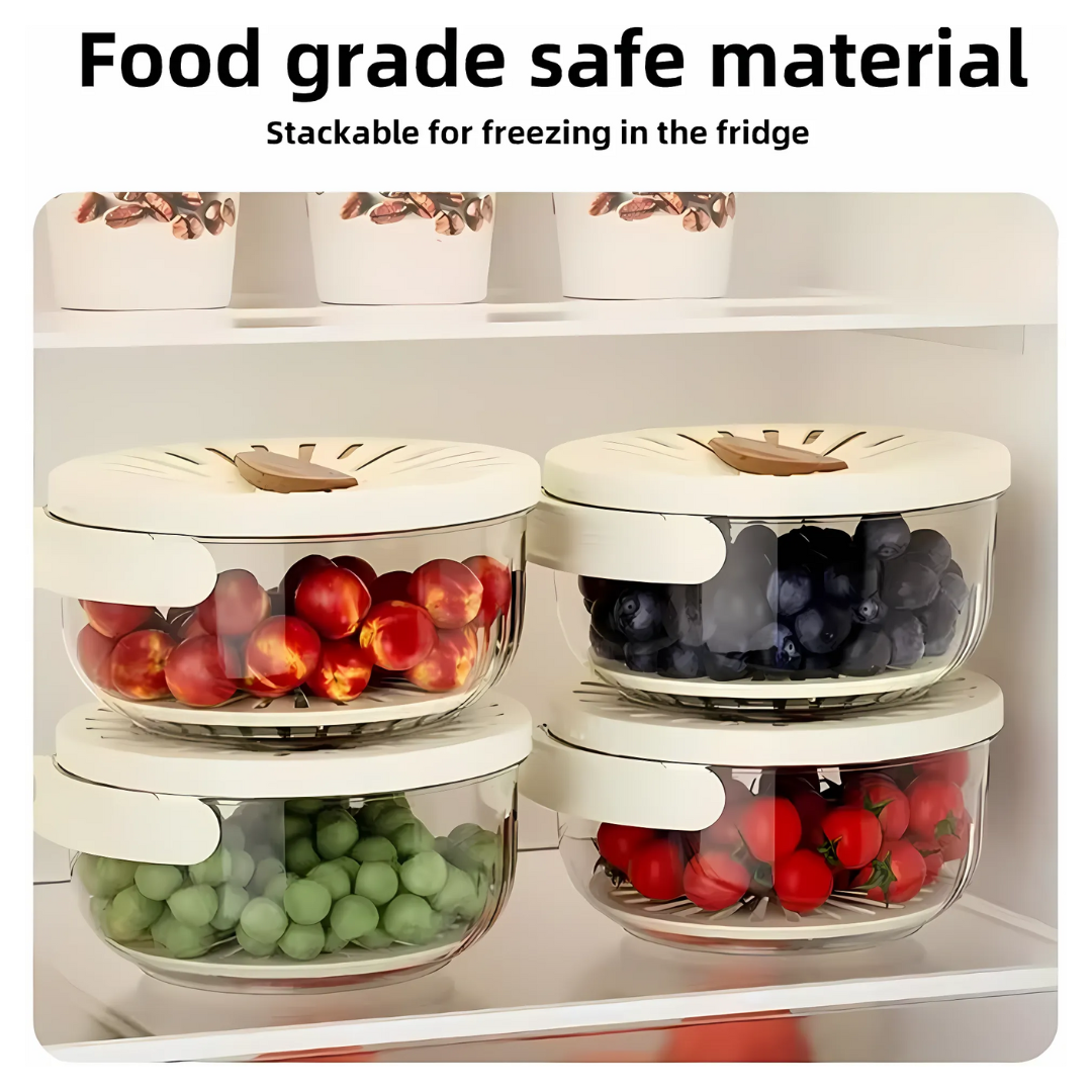 🔥 3-in-1 Fruit & Vegetable Drain Basket ✨