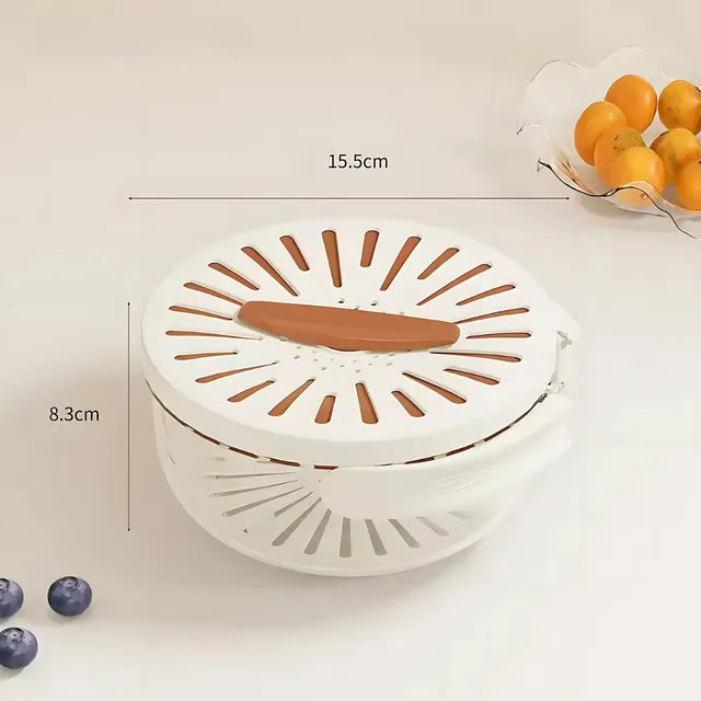 🔥 3-in-1 Fruit & Vegetable Drain Basket ✨